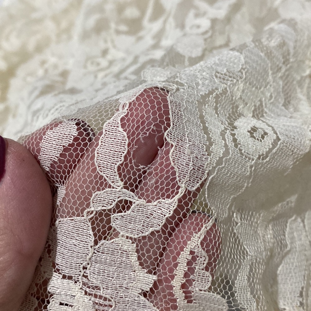 Vintage 50s Tiered Ruffle Victorian Bridgerton Queencore Regency Wedding Dress - Picture 16 of 16